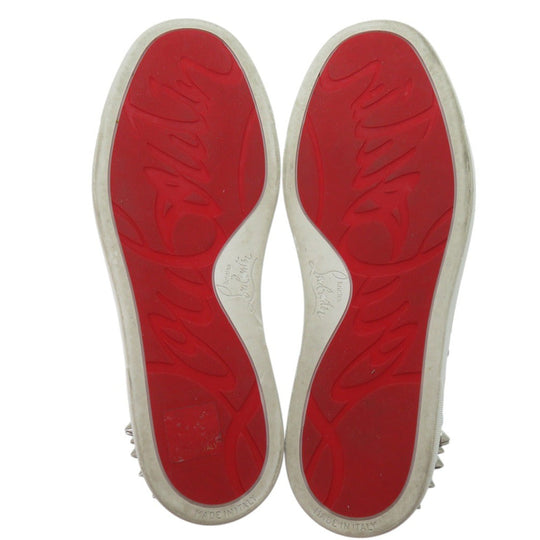 Christian Louboutin sneakers 3220460SV71 fabric Silver Studs Low Cut Vieira 2 Women 37 Used Authentic