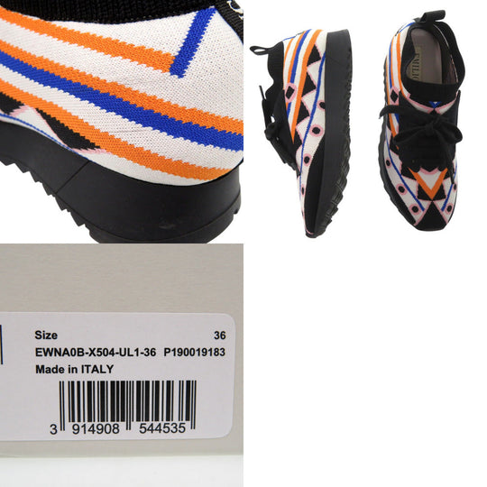Emilio Pucci sneakers cotton multicolor Jacquard knit sneakers Women 36 Used Authentic