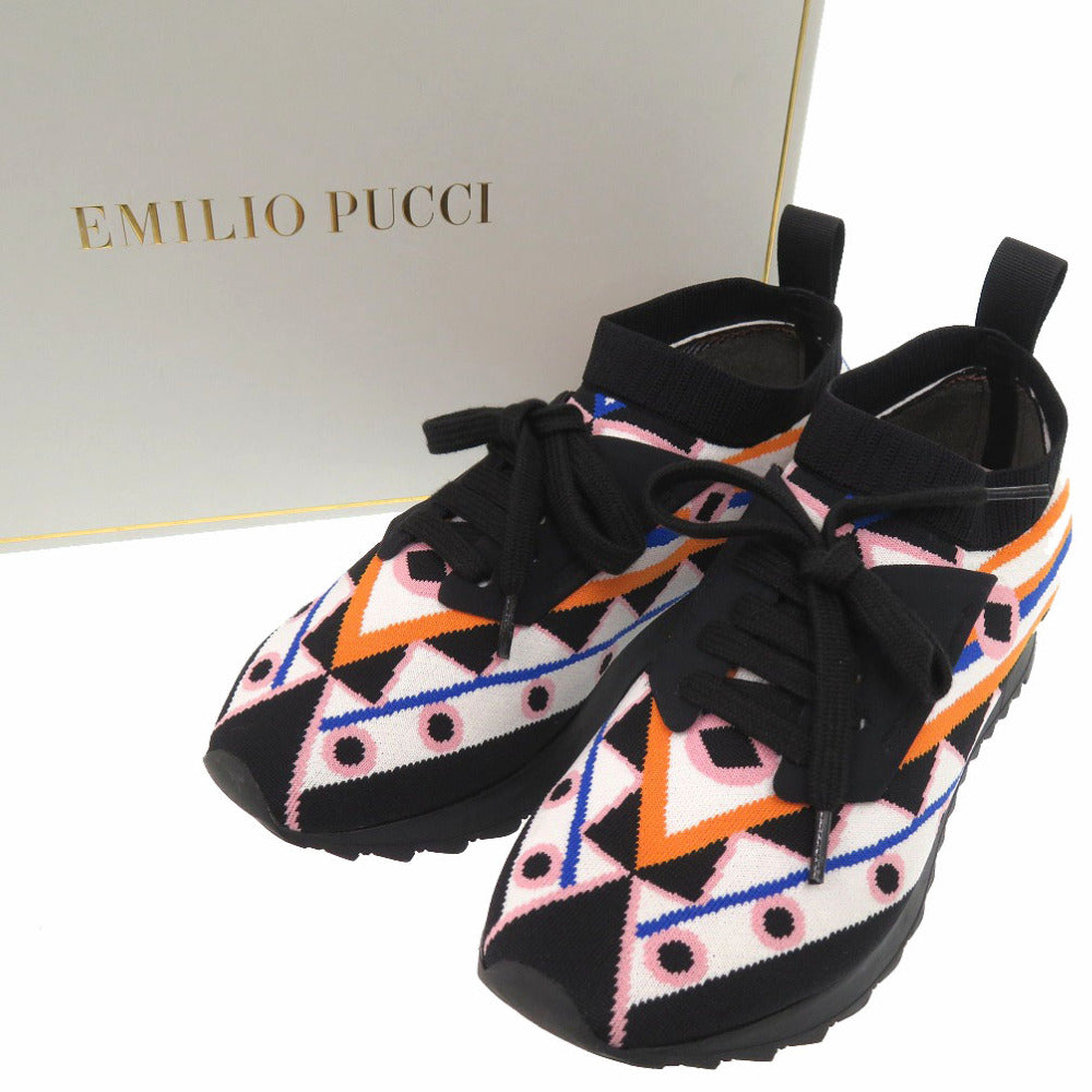 Emilio Pucci sneakers cotton multicolor Jacquard knit sneakers Women 36 Used Authentic
