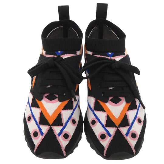 Emilio Pucci sneakers cotton multicolor Jacquard knit sneakers Women 36 Used Authentic