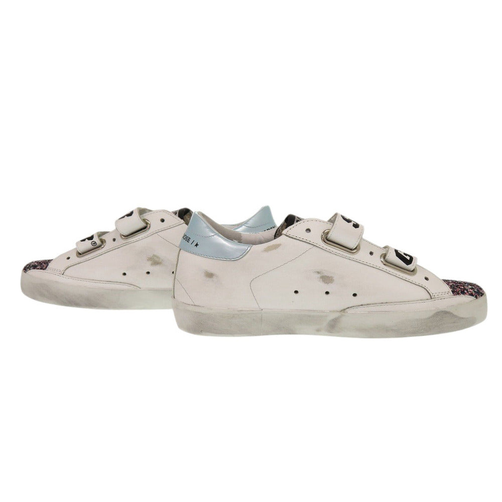 GOLDEN GOOSE sneakers leather white OLD SCHOOL G36WS206 B6 Glitter Women 35 Used Authentic