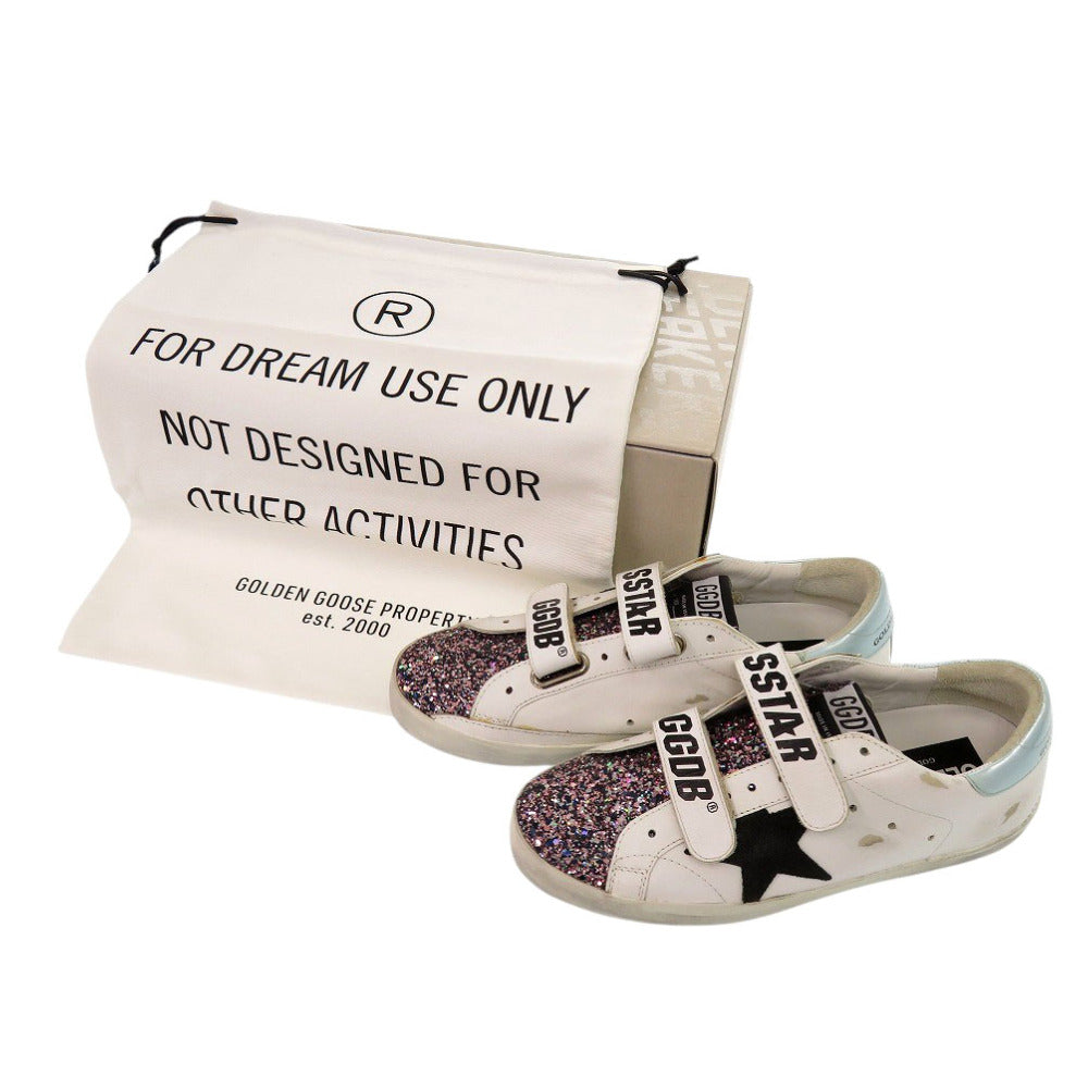 GOLDEN GOOSE sneakers leather white OLD SCHOOL G36WS206 B6 Glitter 37