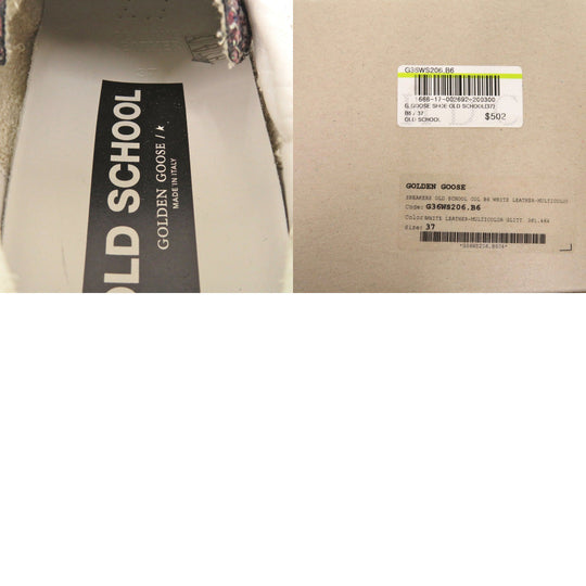 GOLDEN GOOSE sneakers leather white OLD SCHOOL G36WS206 B6 Glitter 37