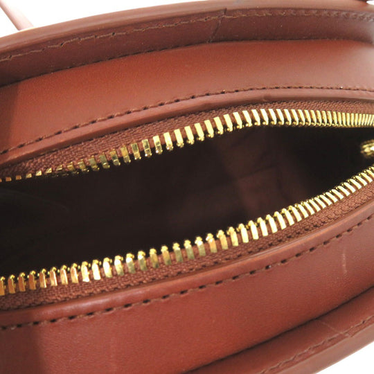 A.P.C. Shoulder Bag PXAWVF61392CAD leather Brown Half moon type SAC DEMI LUNE MINI HALF MOON BAG Women Used Authentic