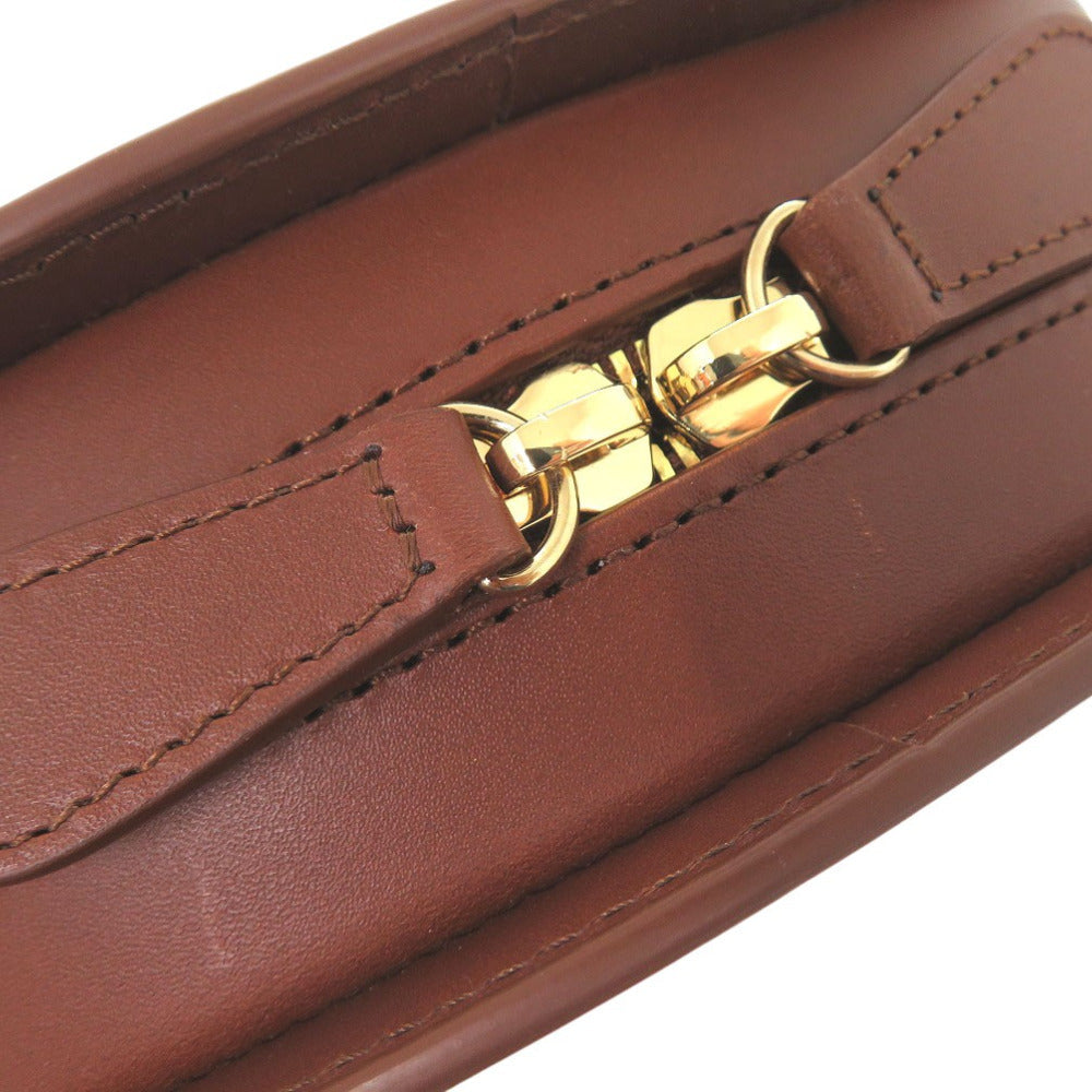 A.P.C. Shoulder Bag PXAWVF61392CAD leather Brown Half moon type SAC DEMI LUNE MINI HALF MOON BAG Women Used Authentic
