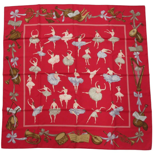 HERMES scarf silk multicolor ballerina Carre90 La Dance La Dance Women Used Authentic