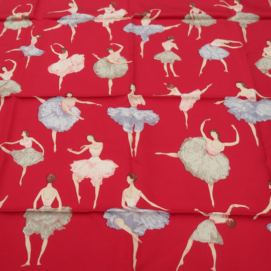 HERMES scarf silk multicolor ballerina Carre90 La Dance La Dance Women Used Authentic