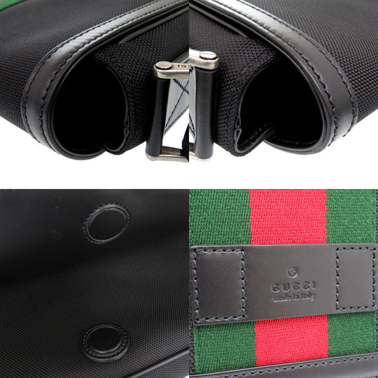 GUCCI Shoulder Bag 630921 canvas black Webbing line