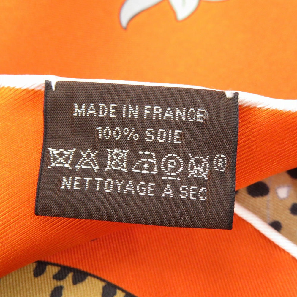 HERMES scarf silk multicolor Maxi Twilly Leopard LES LEOPARDS unisex(Unisex) Used Authentic