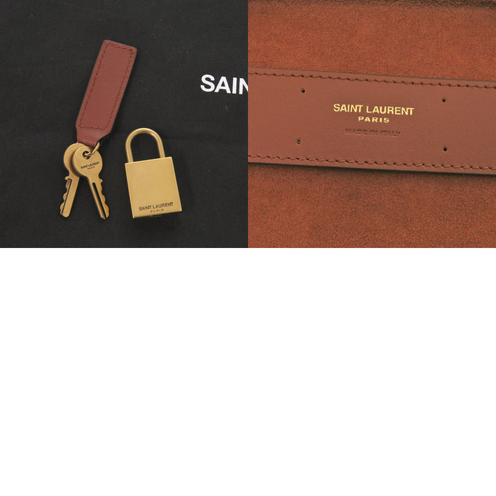 YVES SAINT LAURENT Pouch Monogram canvas Brown Jewelry Box Case unisex(Unisex) Used Authentic