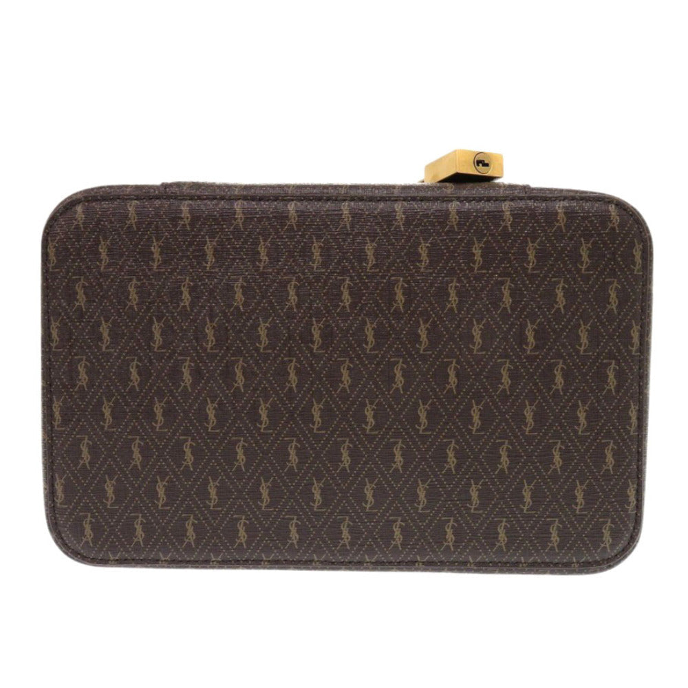 YVES SAINT LAURENT Pouch Monogram canvas Brown Jewelry Box Case unisex(Unisex) Used Authentic