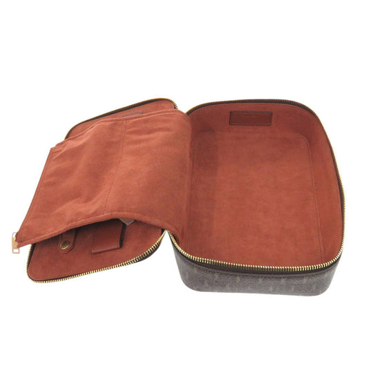 YVES SAINT LAURENT Pouch Monogram canvas Brown Jewelry Box Case unisex(Unisex) Used Authentic