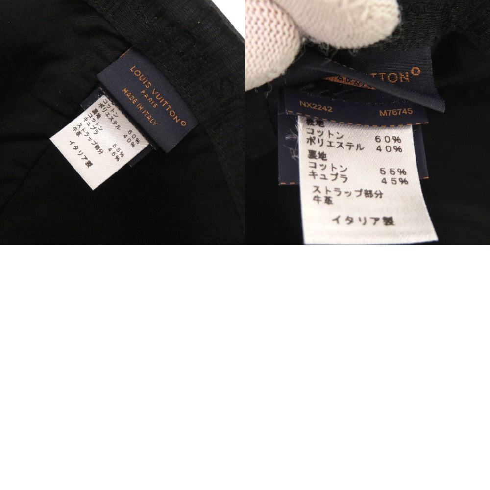LOUIS VUITTON Other hats M76745 cotton black cap monogram essential