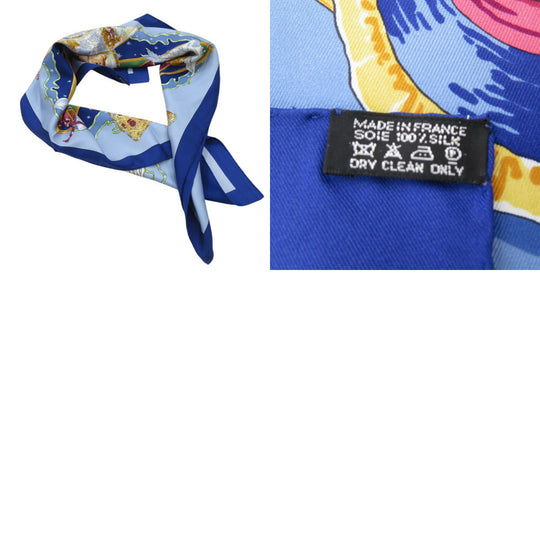 HERMES scarf silk multicolor Carre90 Mon Ami Pierrot My friend Pierrot