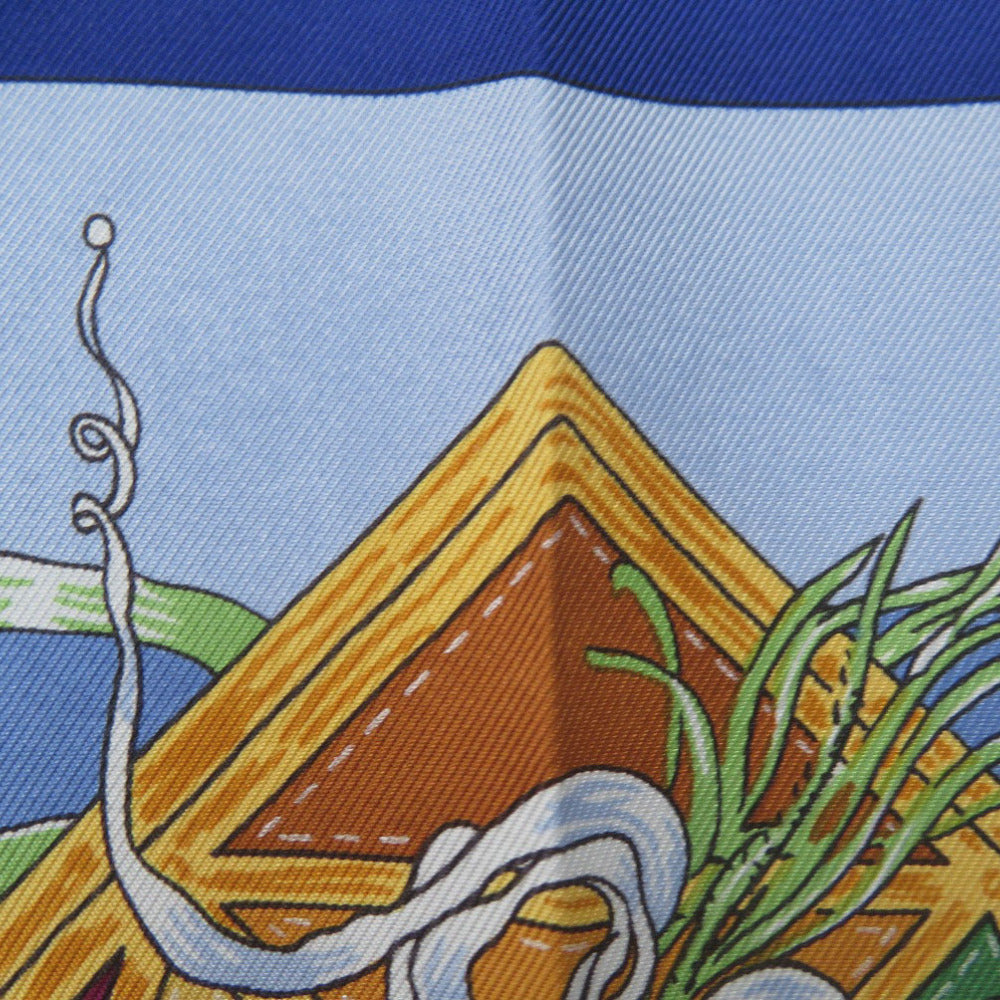 HERMES scarf silk multicolor Carre90 Mon Ami Pierrot My friend Pierrot