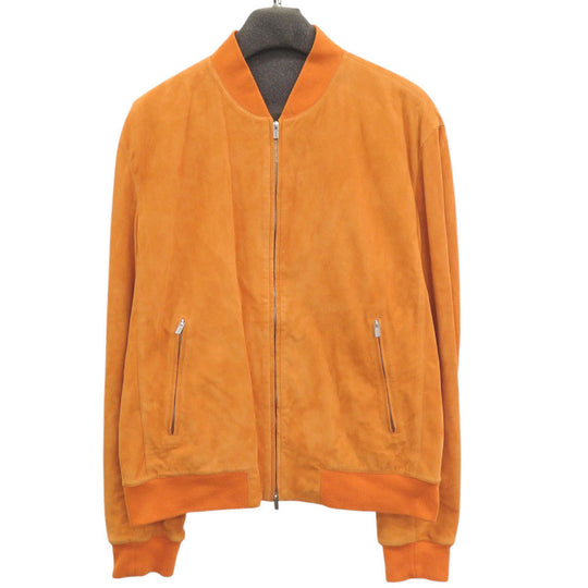 HERMES Blouson Goat leather Orange 50