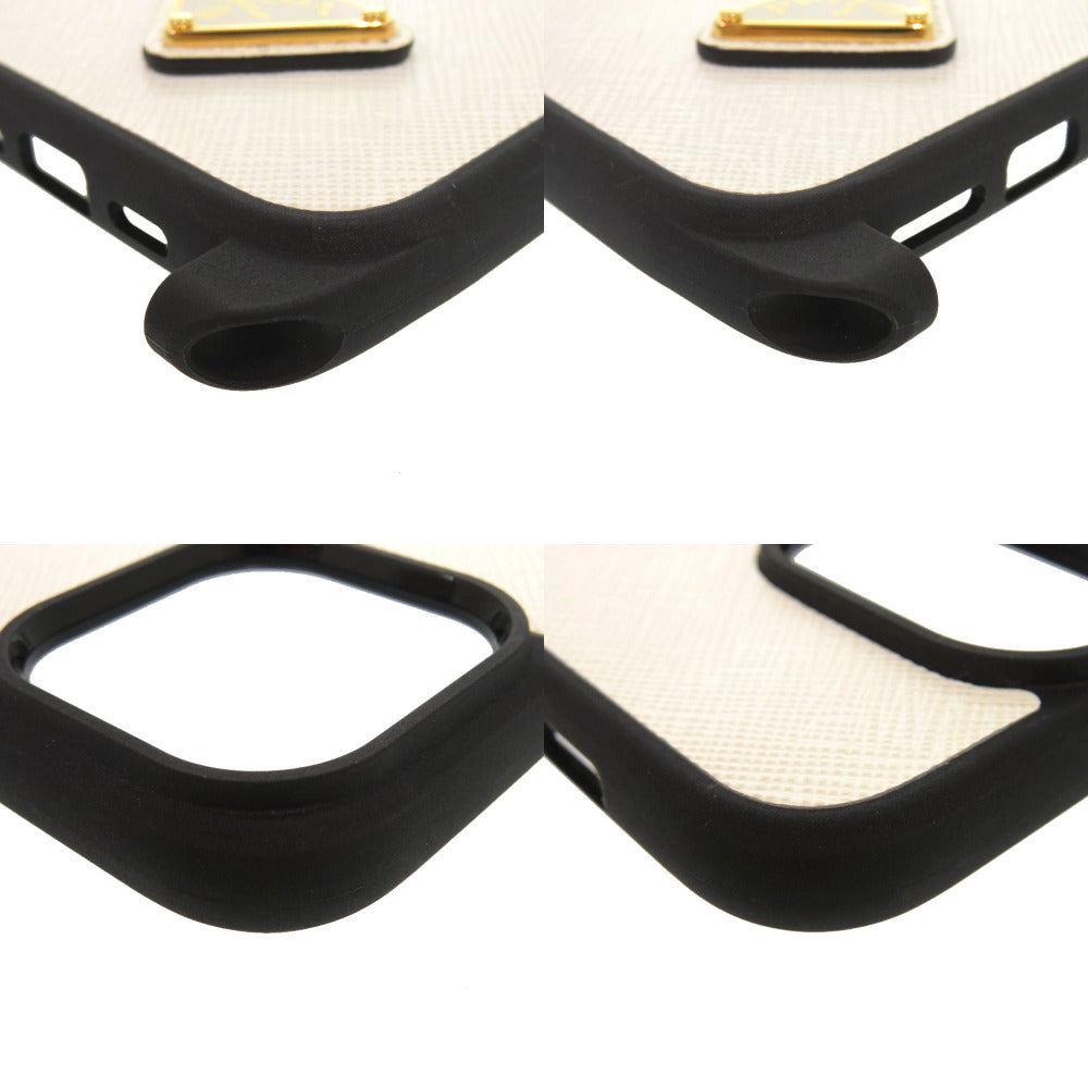 PRADA Other accessories leather white Triangle logo