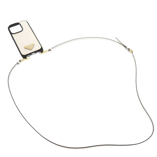 PRADA Other accessories leather white Triangle logo