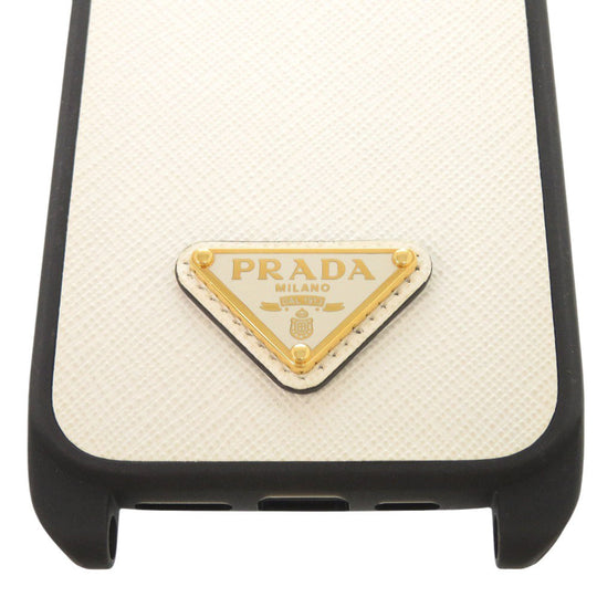PRADA Other accessories leather white Triangle logo
