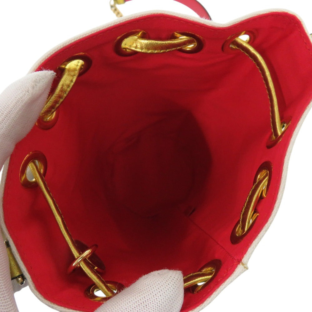 Christian Louboutin Shoulder Bag 3225065 Canvas, Sequins gold LOUBIPHORE