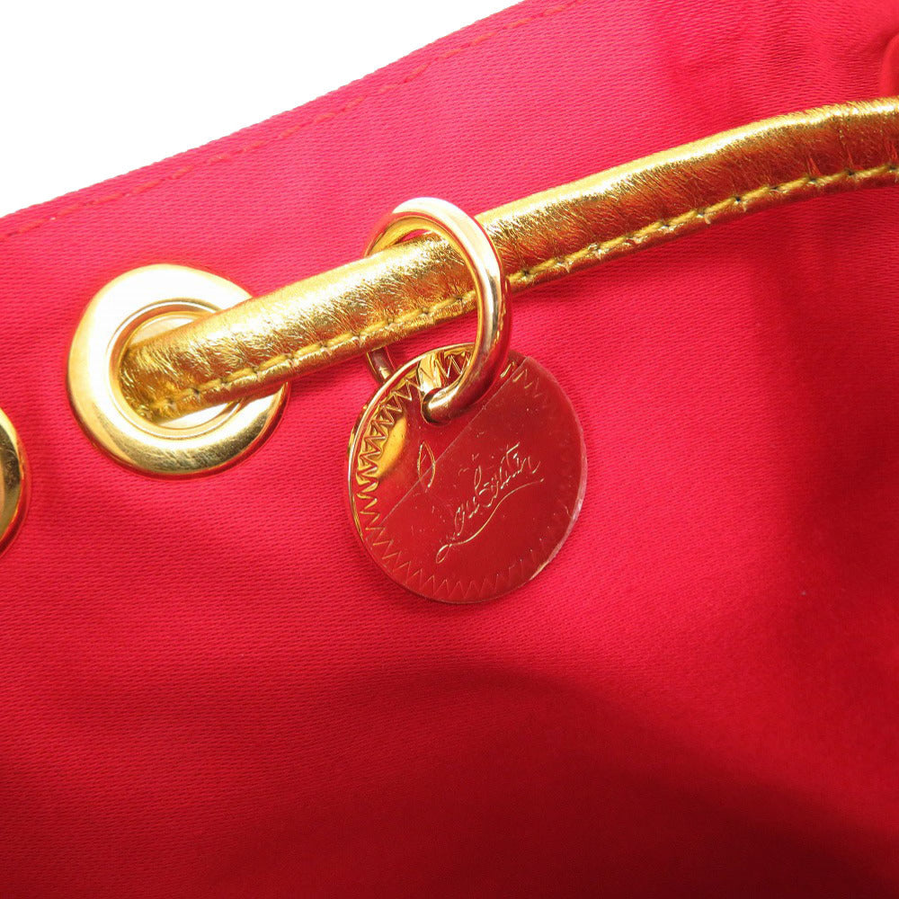 Christian Louboutin Shoulder Bag 3225065 Canvas, Sequins gold LOUBIPHORE