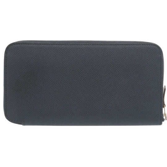 HERMES Long Wallet Purse Epsom, Silk Blue drus Azap Silk In Long
