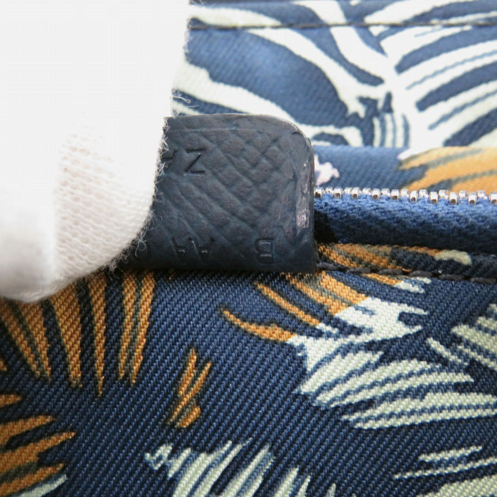 HERMES Long Wallet Purse Epsom, Silk Blue drus Azap Silk In Long