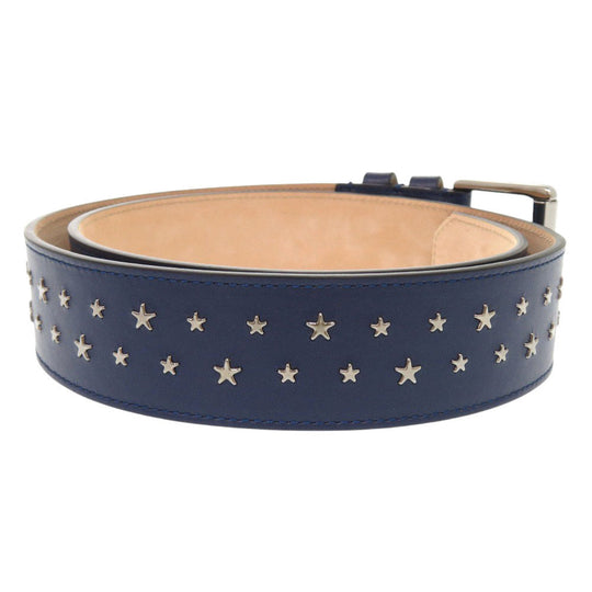 JIMMY CHOO belt leather Navy Star studs 85
