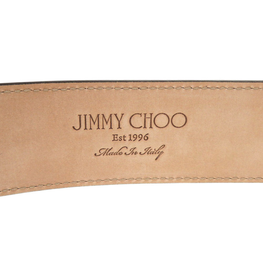 JIMMY CHOO belt leather Navy Star studs 85