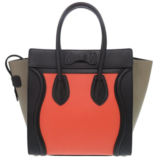 CELINE Handbag leather black Luggage micro shopper