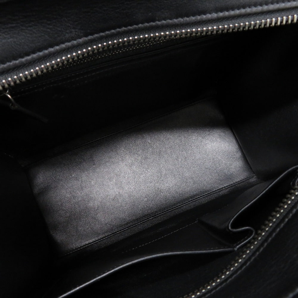CELINE Handbag leather black Luggage micro shopper