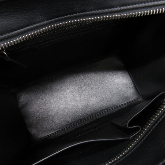CELINE Handbag leather black Luggage micro shopper