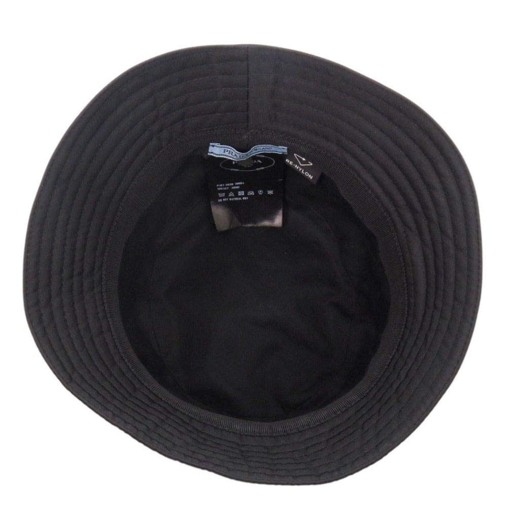 PRADA Other hats 1HC137 Nylon black Re-Nylon Bucket Hat with Triangle Logo unisex(Unisex) S Used Authentic