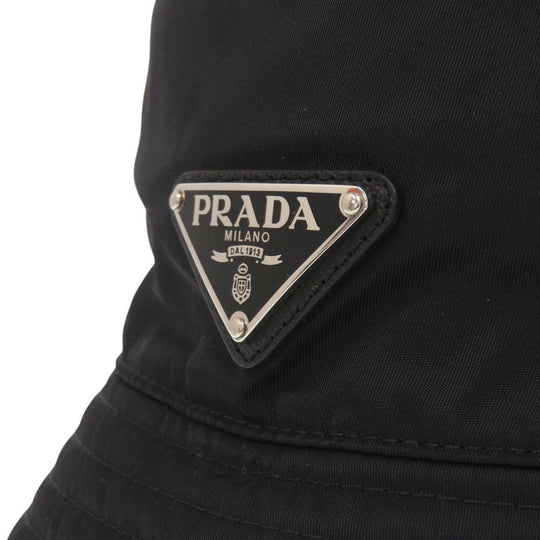 PRADA Other hats 1HC137 Nylon black Re-Nylon Bucket Hat with Triangle Logo unisex(Unisex) S Used Authentic