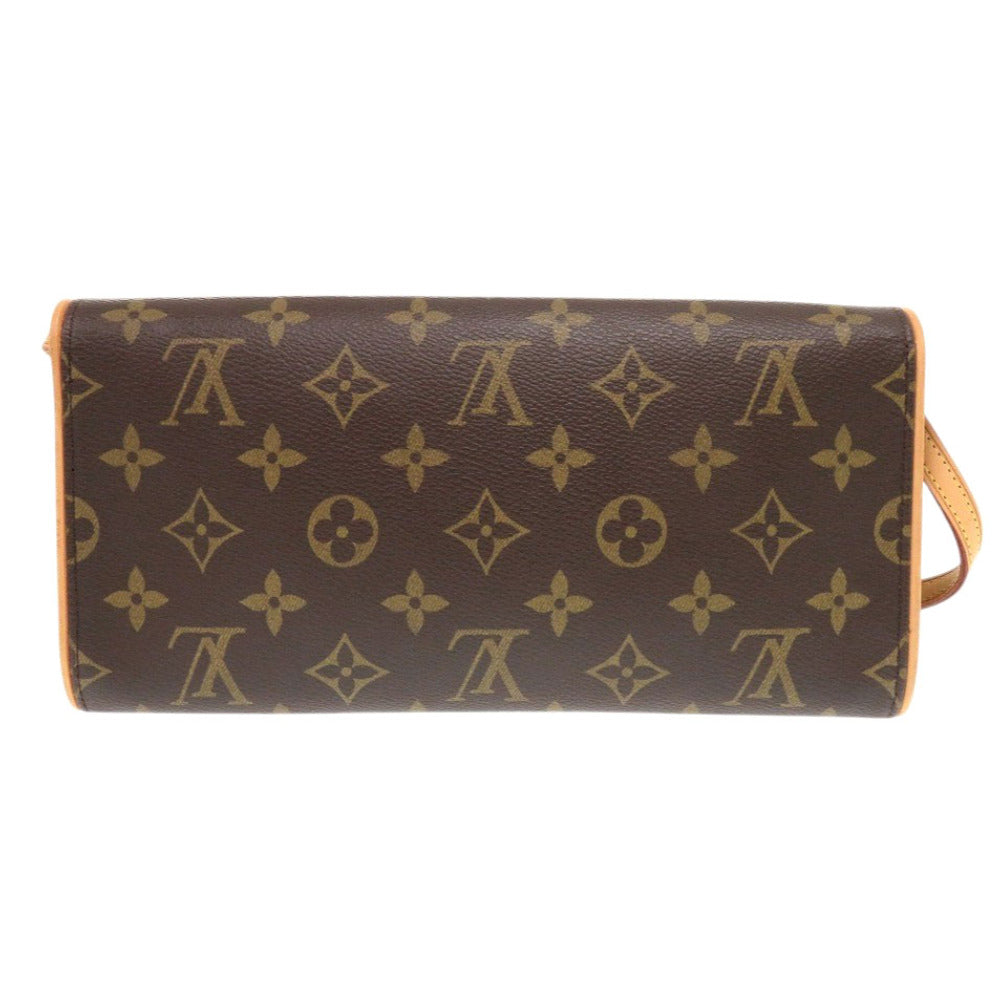 LOUIS VUITTON Shoulder Bag M51852 Monogram canvas Brown Monogram Pochette Twin GM Women Used Authentic