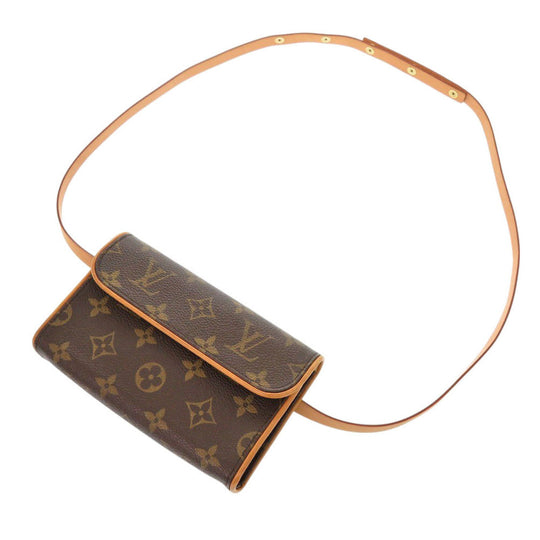 LOUIS VUITTON Waist bag M51855 Monogram canvas Brown Monogram Pochette Florentine Women Used Authentic