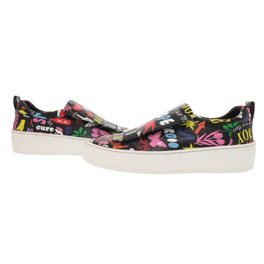 Sergio Rossi sneakers A79290 leather black Slip-on SHOGO SEKINE Collaboration Women 35 Used Authentic
