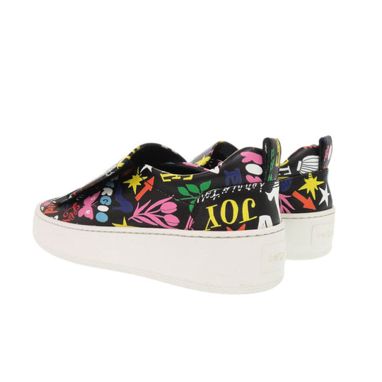 Sergio Rossi sneakers A79290 leather black Slip-on SHOGO SEKINE Collaboration Women 35 Used Authentic
