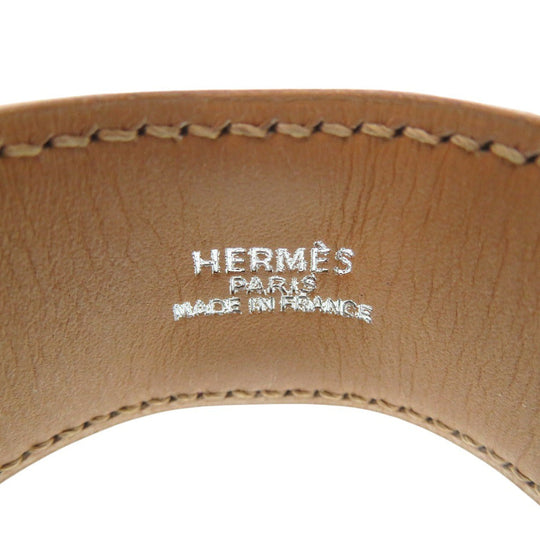 HERMES Bangle leather Red Medor Women Used Authentic