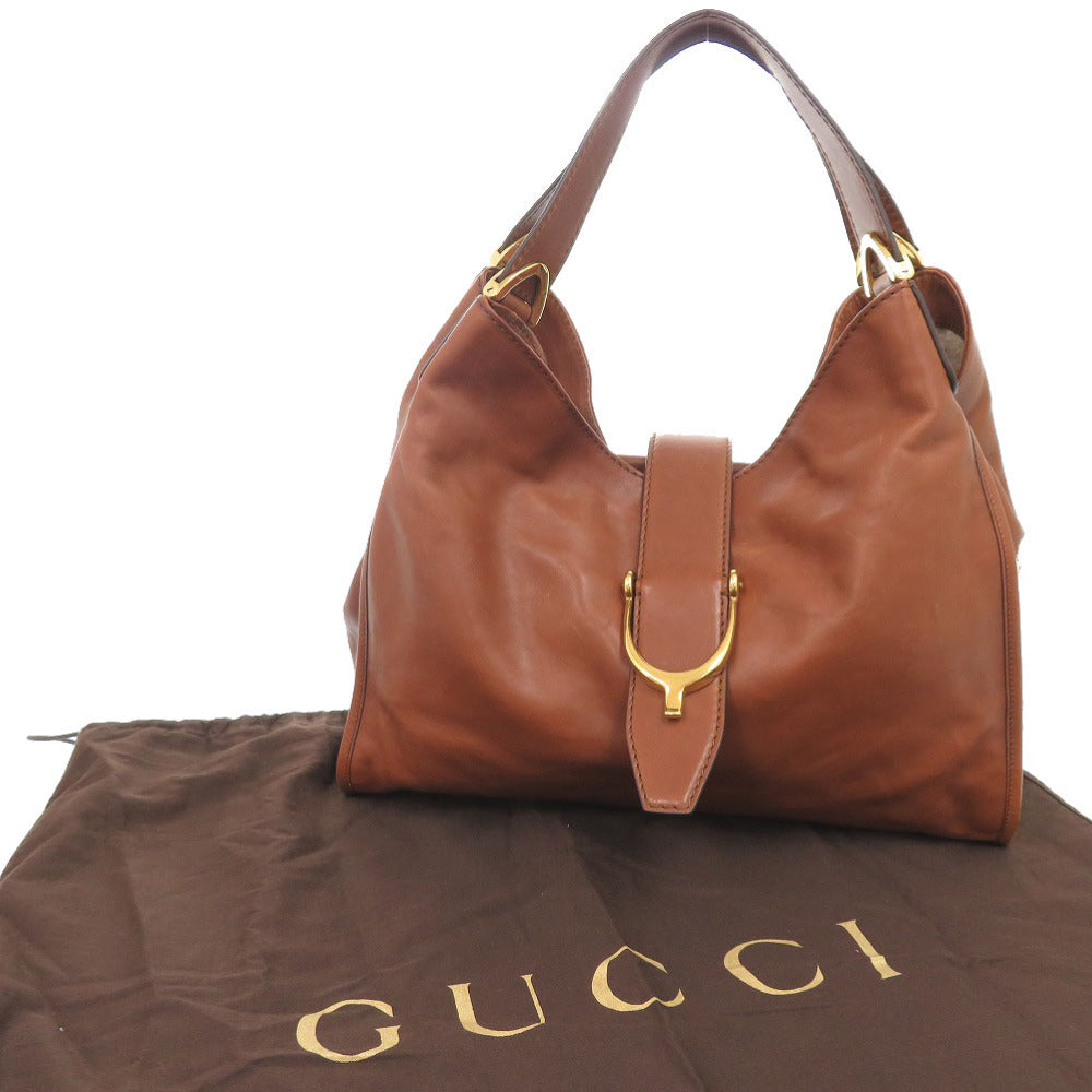 GUCCI Handbag 296856 leather Brown Soft Stirrup