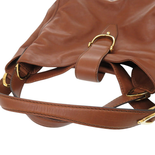 GUCCI Handbag 296856 leather Brown Soft Stirrup