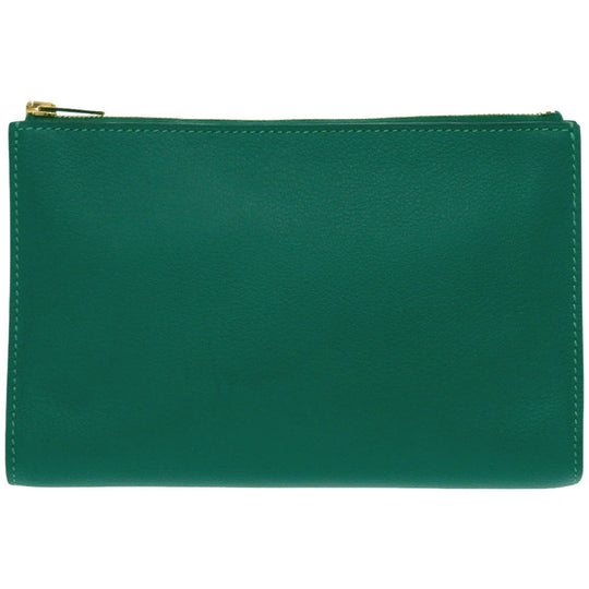HERMES Pouch Evercolor Vert Vertigo Zip Angor