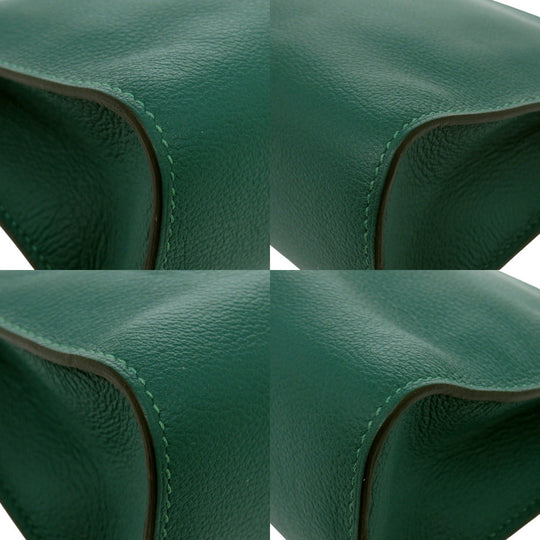 HERMES Pouch Evercolor Vert Vertigo Zip Angor