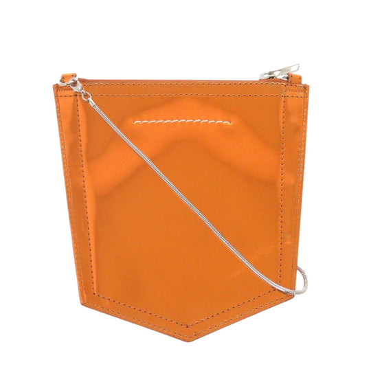 MM6 Shoulder Bag Polyurethane, Polyester Orange Women Used Authentic