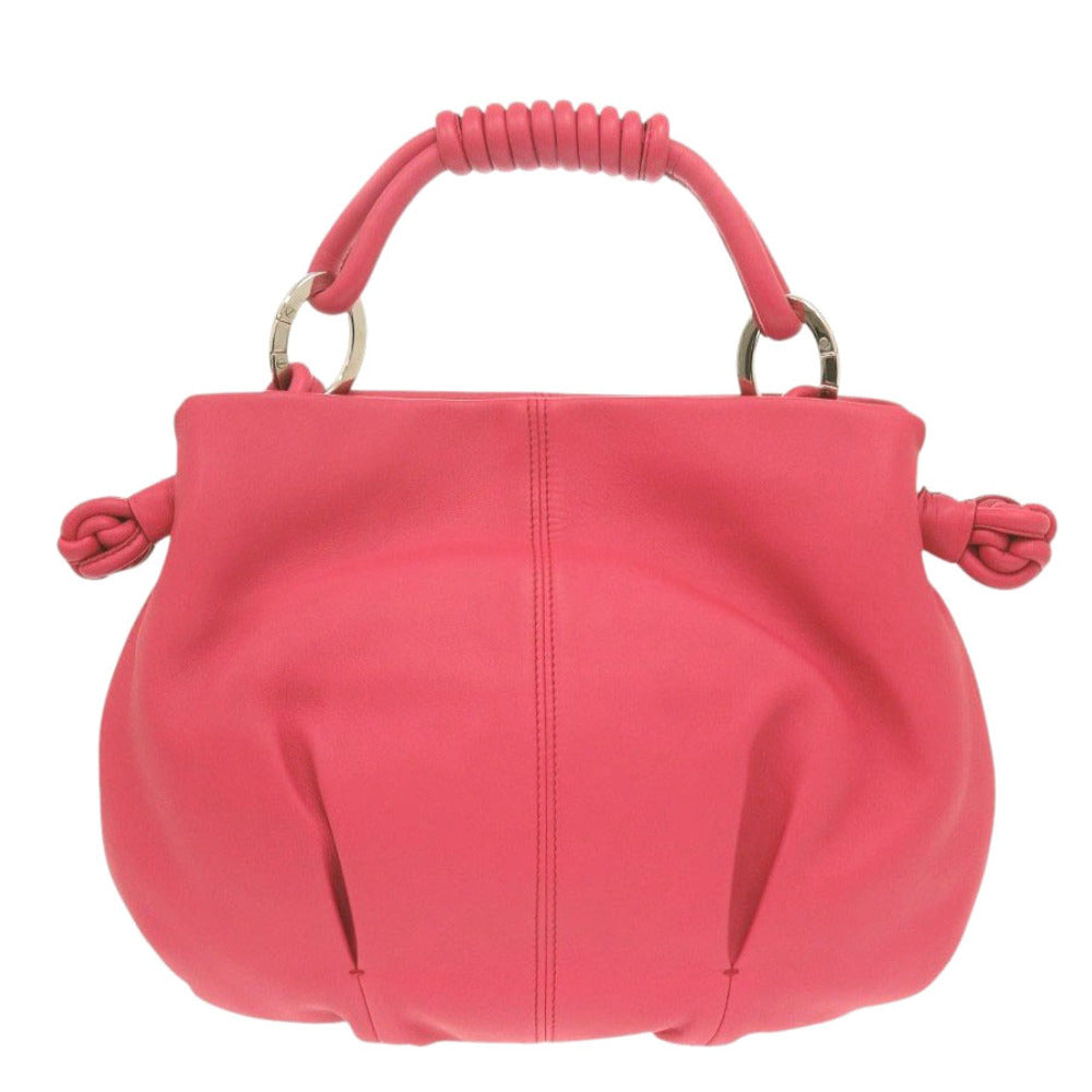 GIORGIO ARMANI Handbag YGWE98 leather pink One Shoulder Bag Women Used Authentic