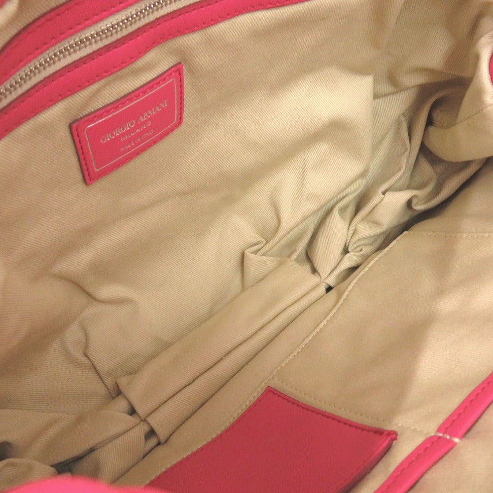 GIORGIO ARMANI Handbag YGWE98 leather pink One Shoulder Bag Women Used Authentic