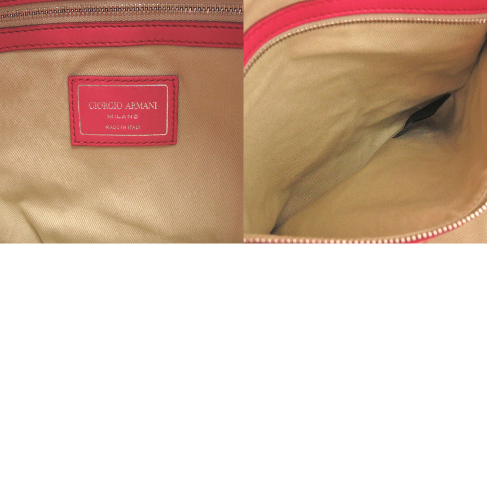 GIORGIO ARMANI Handbag YGWE98 leather pink One Shoulder Bag Women Used Authentic