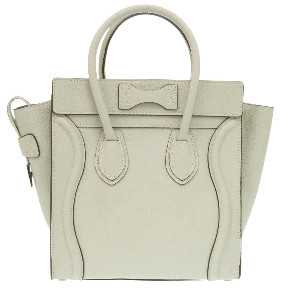 CELINE Handbag leather Light green Luggage micro shopper