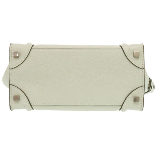CELINE Handbag leather Light green Luggage micro shopper