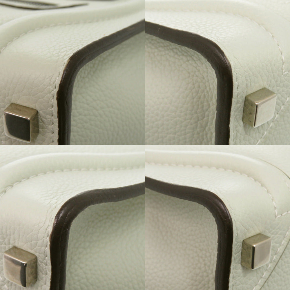 CELINE Handbag leather Light green Luggage micro shopper